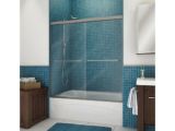 Bathtubs Large 3 Bath Tub & Shower by Pass Sliding Door Frameless 55" 59
