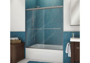Bathtubs Large 3 Bath Tub & Shower by Pass Sliding Door Frameless 55" 59
