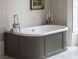 Bathtubs London Burlington London Back to Wall Bath with Curved Surround