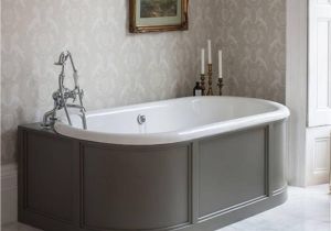 Bathtubs London Burlington London Back to Wall Bath with Curved Surround