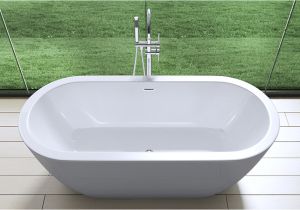 Bathtubs Modern 2 Modern Double Ended Design White Freestanding Bath Tub