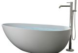 Bathtubs Modern 3 Stone Resin Freestanding Bathtub Matte Extra