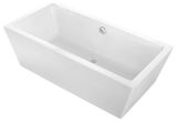 Bathtubs Modern 4 Alsen Rectangle Freestanding Bathtub White Acrylic 59