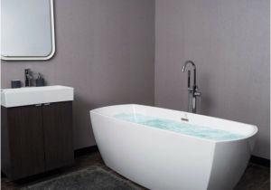 Bathtubs Modern 6 69" Luxury Acrylic Freestanding Spa soaking Bathtub Oval