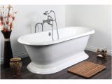 Bathtubs soaking E Shop Double Ended Cast Iron 72 Inch Pedestal Bathtub