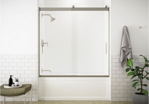 Bathtubs with Sliding Doors Kohler Levity 57 In X 59 75 In Semi Frameless Sliding