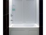 Bathtubs with Surround Walls Dreamline Qwall Tub 28 32 In D X 56 to 60 In W X 60 In