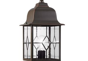 Battery Operated Christmas Lights Lowes Shop Portfolio Litshire 17 In H Oil Rubbed Bronze Post Light at