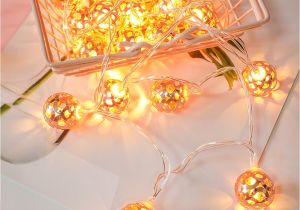 Battery Operated Recessed Lights Battery Operated 1 5m 3m Warm White Rose Gold Ball Shaped Led String