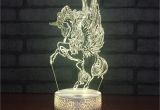 Battery Powered Art Light 2018 Flying Unicorn Lamp 3d Optial Led Lamp Crack Lamp Base Aa