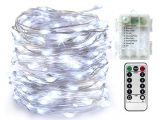 Battery Powered Christmas Lights Amazon Amazon Com Homeleo 33ft 100led Battery Powered String Lights W