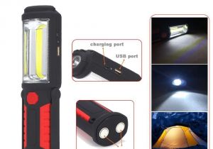 Battery Powered Work Lights Alonefire C023 Portable Mini Cob Led Rechargeable Flashlight Work