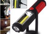 Battery Powered Work Lights Powerful Portable Cob Led Flashlight Magnetic Usb Rechargeable Work