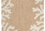 Beach House Rugs Indoor Outdoor Coral Bordered Beige area Rug White Branches Outdoor areas and