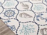 Beach House Rugs Indoor Outdoor Nautical Sea Life Rug Love the Colors and Mix Of Sea Life and