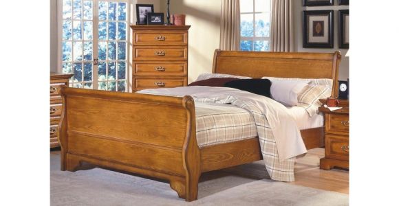 Bedroom Sets with Storage Beds New Classic Honey Creek Queen Oak Sleigh Bed Dunk Bright