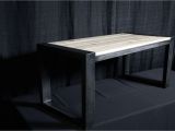 Beetle Kill Furniture Steel and tongue and Groove Beetle Kill Pine Coffee Table by and