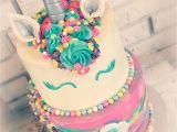 Beginners Cake Decorating Classes Near Me Unicorn Rainbow buttercream Tiered Cake Unicorn Stuff Pinterest