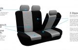 Bench Seat Cup Holder Amazon Com Fh Group Fh Fb060013 Trendy Elegance Bench Seat Covers