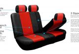 Bench Seat Cup Holder Amazon Com Fh Group Pu003tangerine115 Red Racing Style Faux Leather