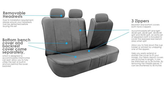 Bench Seat Cup Holder Amazon Com Fh Pu002 Classic Pu Leather Car Seat Covers Airbag