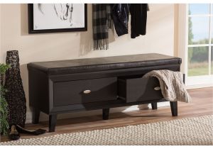 Bench with Shelf Underneath organize Your Entryway or Mudroom with the Dark Brown Emmett 2