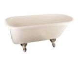 Best 5 Foot Bathtub 5 Ft Acrylic Ball and Claw Feet Roll top Tub In Bisque