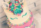 Best Cake Decorating Classes Near Me Unicorn Rainbow buttercream Tiered Cake Unicorn Stuff Pinterest