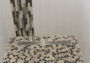 Best Grout Color for Shower Floor Black and White Pebble Tile Bathroom Ideas Pinterest White