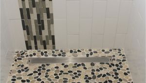 Best Grout for Pebble Shower Floor Black and White Pebble Tile Pinterest White Pebbles Pebble