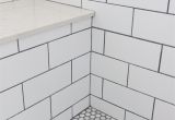 Best Grout for Pebble Shower Floor Master Bathroom Shower Subway Tile with Grey Grout Stone Bench and