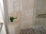Best Grout for River Rock Shower Floor River Stone Shower top Bathroom with Daltile Creamy Sand River