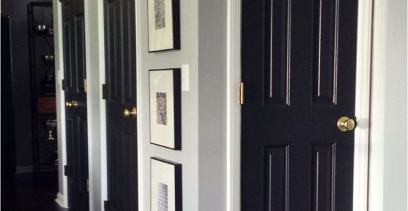 Best Paint for Interior Doors and Trim How to Paint Interior Doors Black Update Brass Hardware White