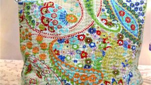 Best Place to Buy Cheap Decorative Pillows Buy White Paisley Kantha Decorative Pillow Online at