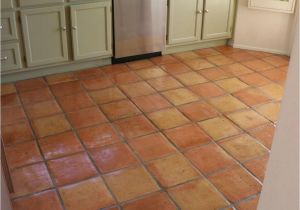 Best Polish for Tile Floors Dusty Coyote Stripping and Sealing A Saltillo Tile Floor Kitchen