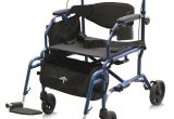 Best Rollator Transport Chair Combo Medline Combination Rollator Transport Wheelchair In Blue