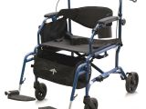 Best Rollator Transport Chair Combo Medline Combination Rollator Transport Wheelchair In Blue