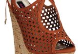 Beyond the Rack.com Dollhouse Grace Peep toe Wedge Sandal In Chestnut Beyond the Rack