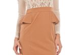 Beyond the Rack.com Grifflin Paris Lace top Combine Peplum Dress In Ivory and Beige