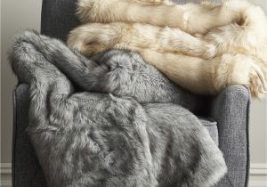 Big Faux Fur Rug Arctic Fox Faux Fur Throw Blanket the Company Store