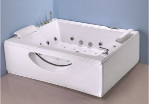 Big Jetted Bathtub Big Jacuzzi Whirlpool Bath Tub T Shape Water Inlet with