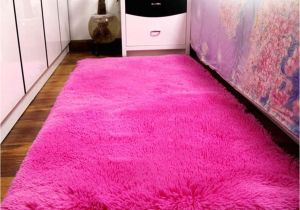 Big Pink Fur Rug 40 60cm Rectangle soft Fluffy Rugs Anti Skid Shaggy area Rug Dining