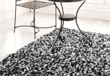 Big W Fur Rugs area Rugs Fancy Round oriental Rug On Black and White Shag