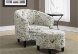 Black Accent Chair with Ottoman Vintage French Fabric Accent Chair with Ottoman From
