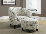 Black Accent Chair with Ottoman Vintage French Fabric Accent Chair with Ottoman From