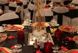 Black and Gold 65th Birthday Decorations Red Black and Gold Table Decorations for 50th Birthday Party Red