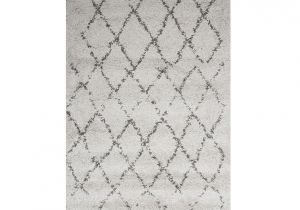 Black and White Aztec Print Rug Large Trellis Cream Shaggy Rug Moroccan the Rug House Wool