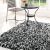 Black and White Fuzzy Rug area Rugs Fancy Round oriental Rug On Black and White Shag