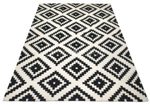 Black and White Kilim Rug Black White Geometric Kilim Rug Handmade Carpet Free Shipping area