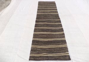 Black and White Kilim Rug Runner Gray and Cream Stripe Rug Runner 2 10 X10 4 Feet 86×315 Cm Vintage